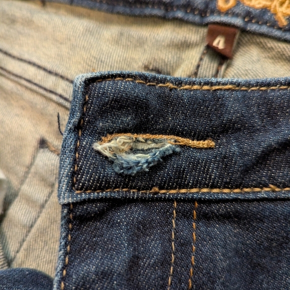 Kut from the Kloth Dark Blue Mid-Rise Shaggy Jeans - Picture 8 of 10